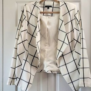 Open front, window pane jacket